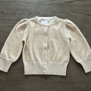 Crewcuts girls puff sleeve cardigan sweater NWT